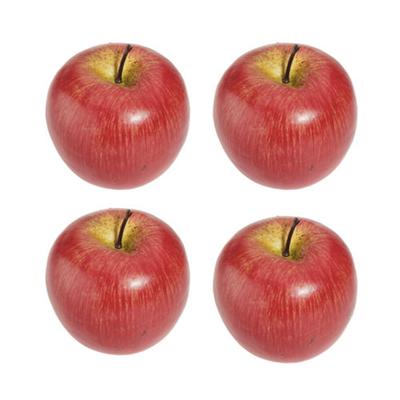4-teiliges Set mit künstlichen Apfelfrüchten, simuliert für die Dekoration von Lebensmitteln in der Küche