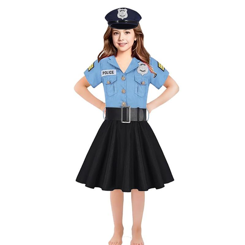 Halloween children's police uniform children's one-piece police uniform