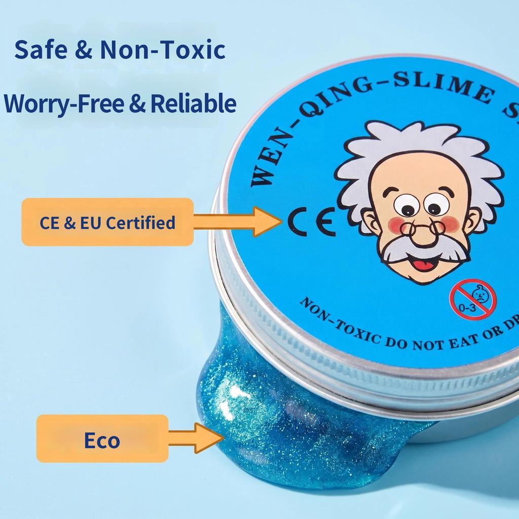 Liquid Glass Transparent Bouncing Crystal Mud Stress Relief Non-Newtonian Fluid Kids Adults Antistress Slime Stretchable Diy Toy