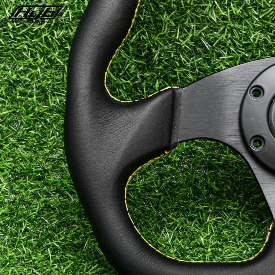 320mm D Shape Sports Steering Wheel Black Leather Universal 13Inch Racing Gaming JDM Steering Wheel