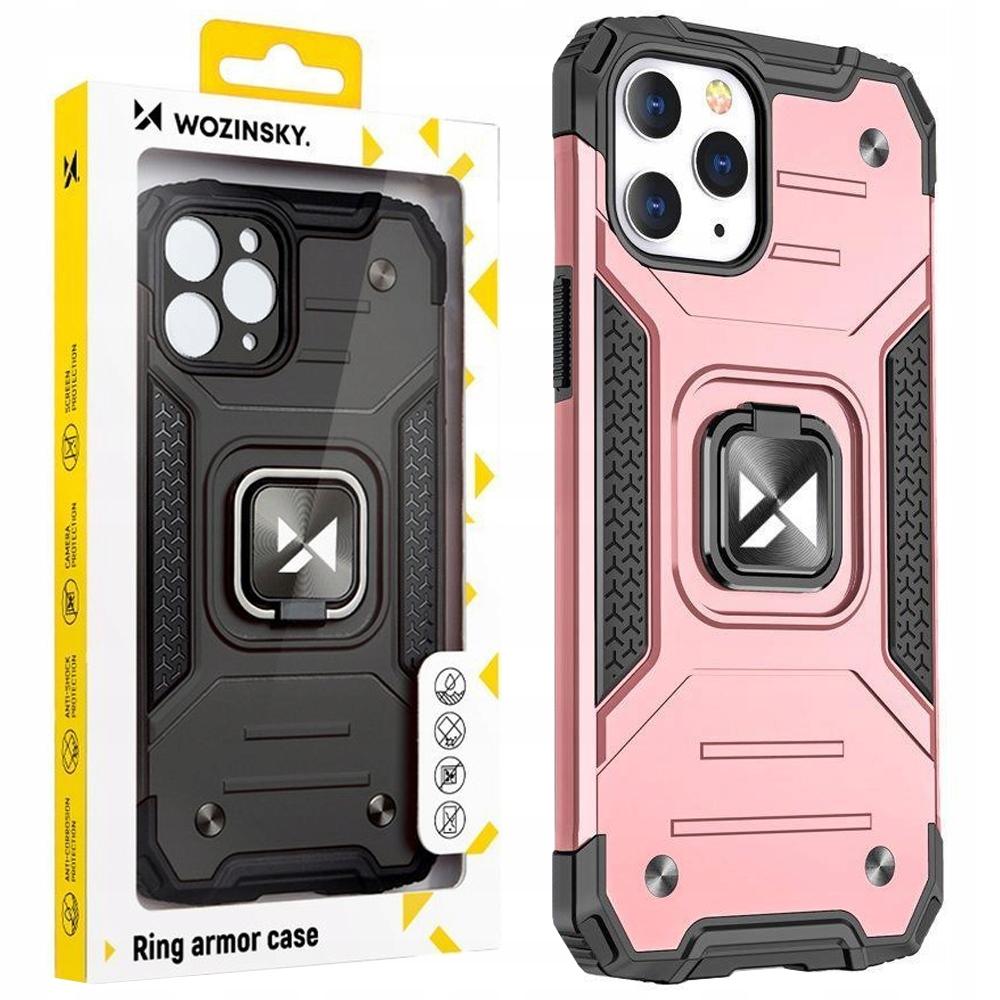 Wozinsky Ring Armor Etui Iphone 14 Pro Pancerny Pokrowiec Uchwyt Magnetyczny Ring Złote