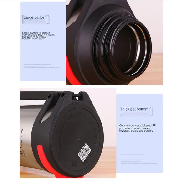 4000ML Stor Termosflaska Vakuumflaskor Rostfritt Stål Isolerad Vatten Termisk Mugg Med Rem 48 Timmars Isolering