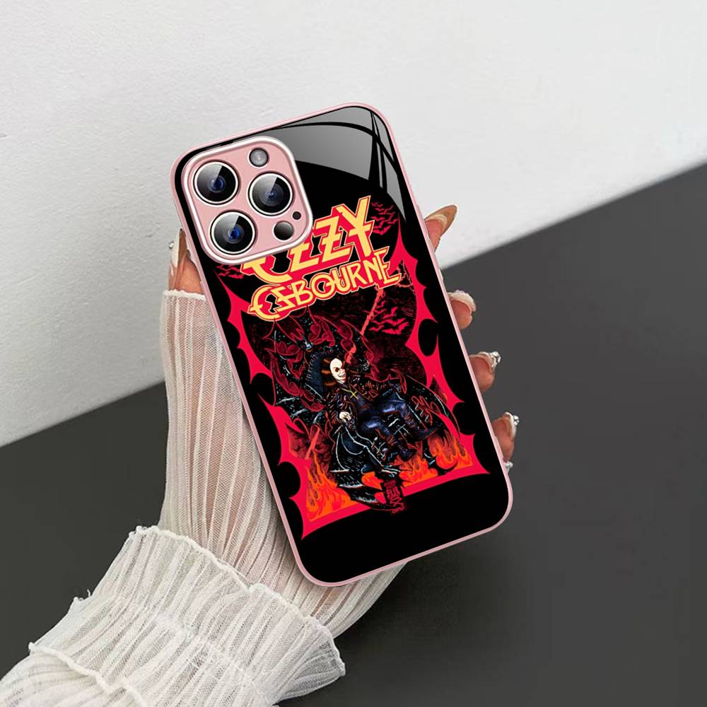 Retro Band O-Ozzy O-osbourne Fashion Tempered Glass For Iphone 14 13 12 11 Pro Mini XS MAX 14Plus X XS XR Cover