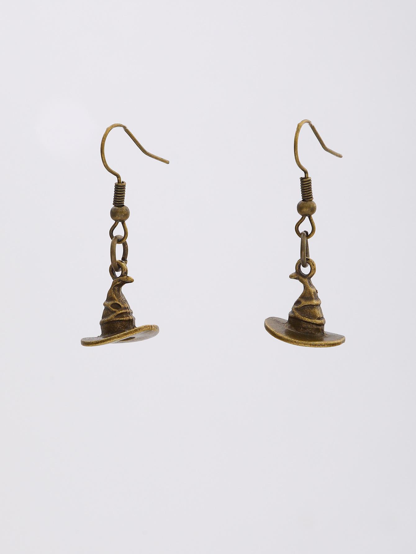 Готические серьги в виде шляпы ведьмы на Хэллоуин