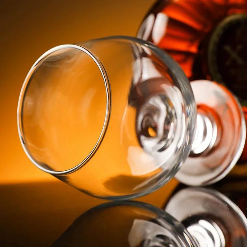 Brandy Glass Short Foot Baijiu Cup Whiskey -thickened Wine Glass Household Water Bottle Transparent Cup Bar Accessories
