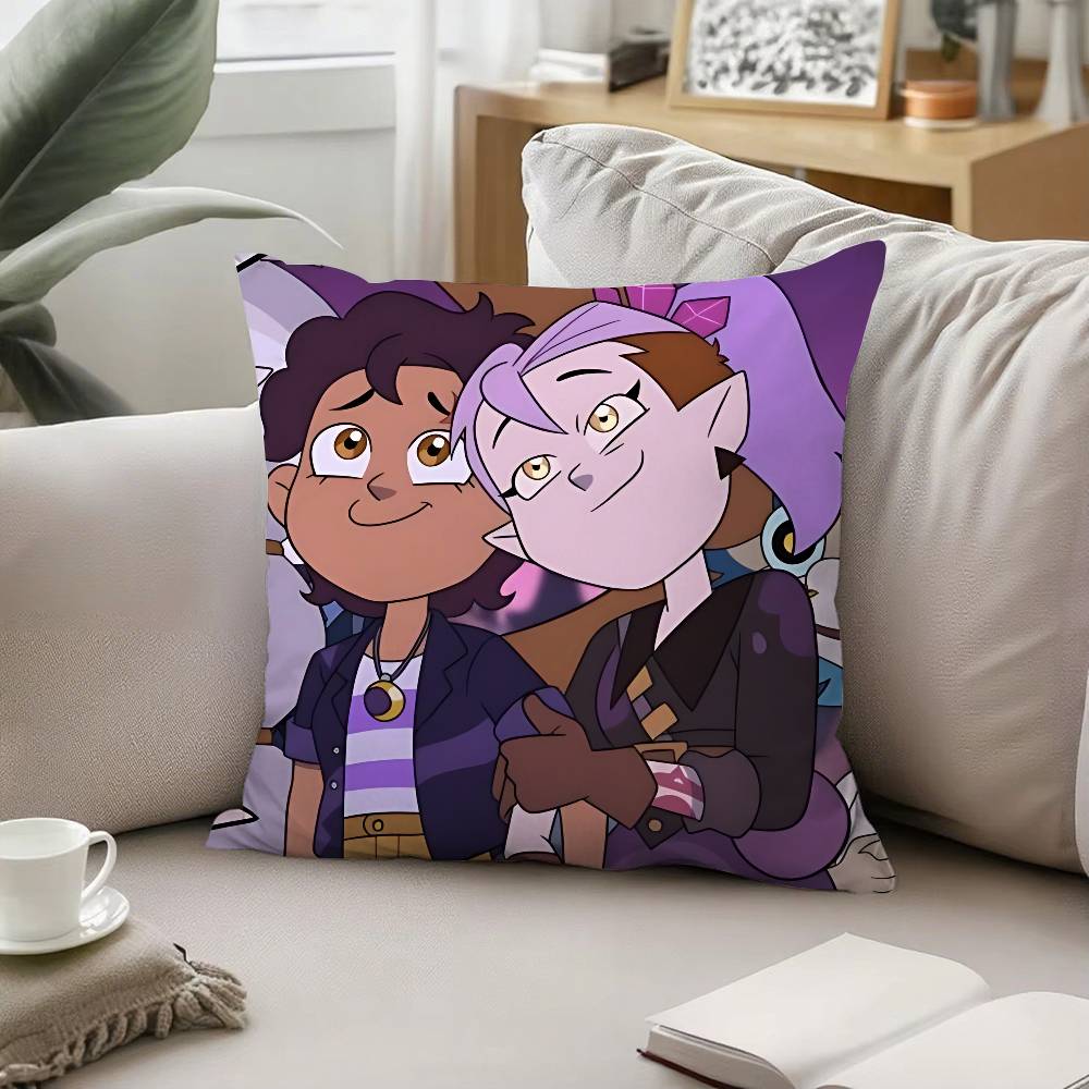 Anime T-the Owl-H-houseS Cute Pillow Case Cushion Cover Soft Cute Throw Pillow Case For Car Sofa Pillowcase Polyester