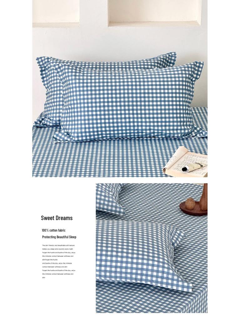 2025 New Style Pure Cotton Pillowcase Set: Simple Twill 48x74 Household Cover (Set of 2)