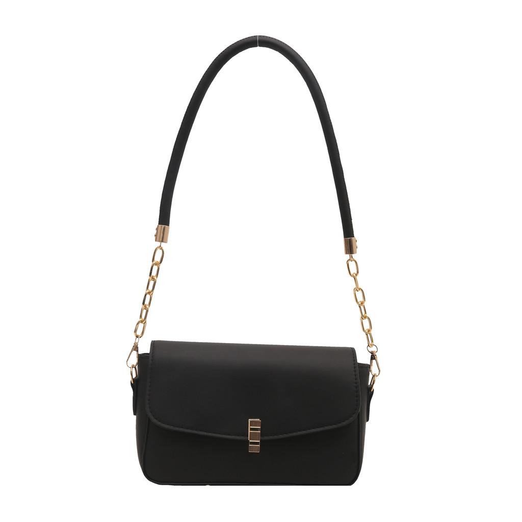 Luxe Minimalist Chain Strap Small Square Purse For Women Available In Black White And Khaki Colors