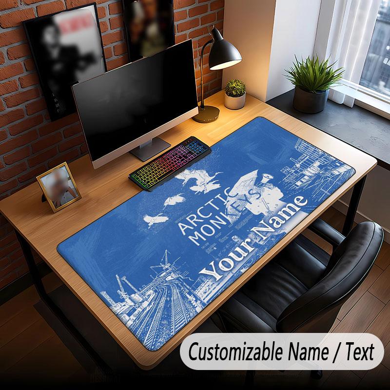 Custom Name Extended Mouse Pad,Arctic Monkeys Gaming Desk Mat For Home Office Desktop Decor