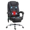 Office Chair with Massage Function, Ergonomic Desk Chair with Reclining & Heat Function, Height-Adjustable, Black