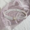 Spring and Summer Pearl Waist Chain Women's Decorative Belt with Dress Thin Elastic Waist Seal Versatile Korean Version Sweet and Elegant