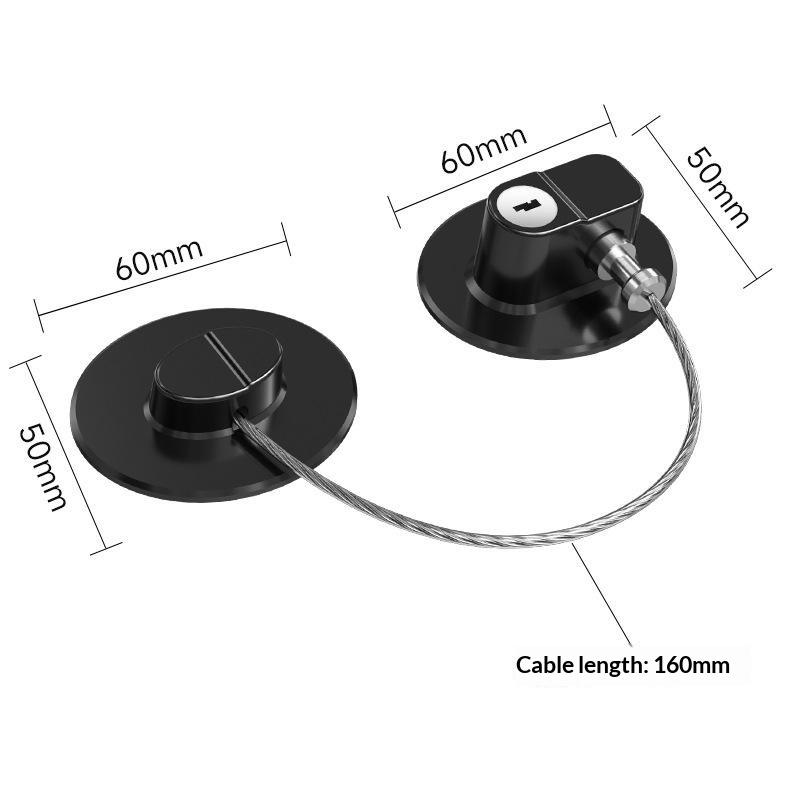 Combination Refrigerator Lock No Drill Adhesive Mount Heavy Duty Steel Cable for Home Kitchen Fridge Cabinet Drawer