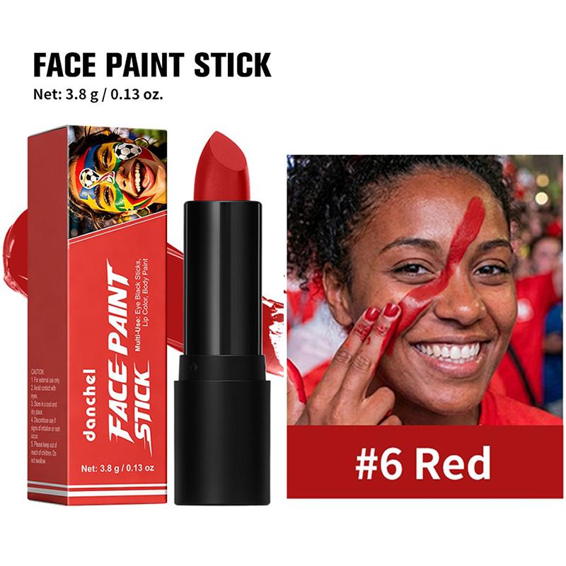 Stick Colore Vivace per Pittura Facciale da Tifoso Sportivo Crayon per Tatuaggi sul Corpo Artistico Portatile Impermeabile Trucco per il Giorno della Partita Multicolore Forniture per Feste