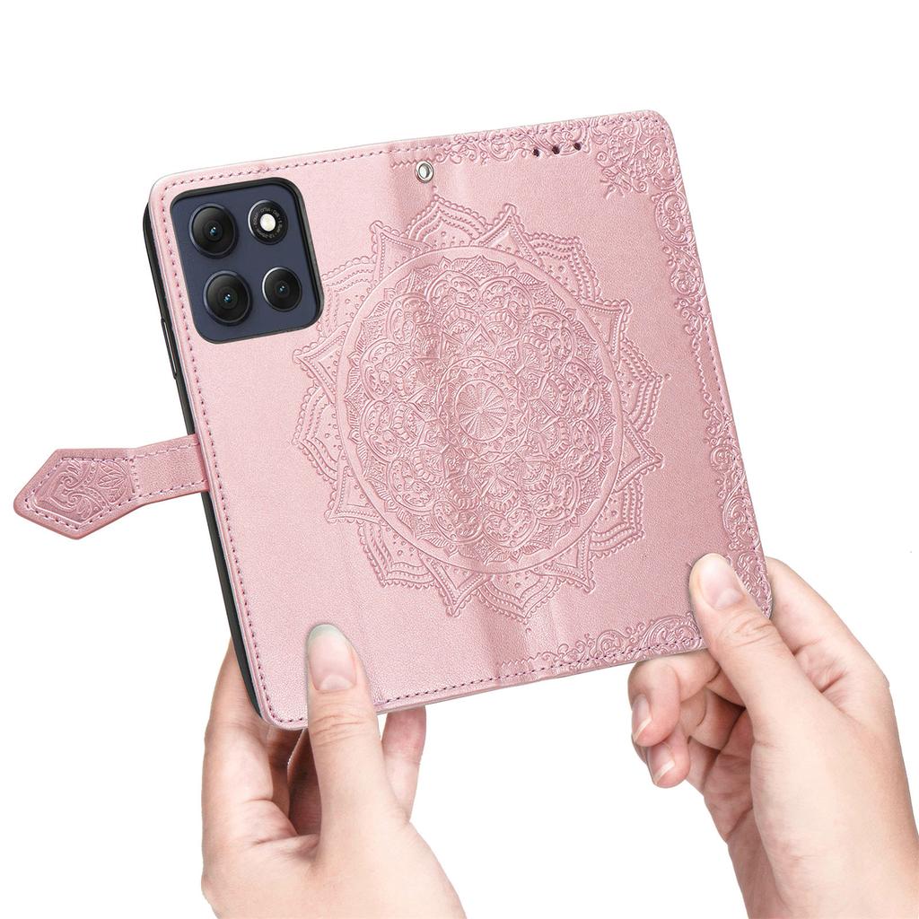 For Motorola Moto G86 Power 5G Case Wallet Mandala Flower Leather Phone Cover Stand View