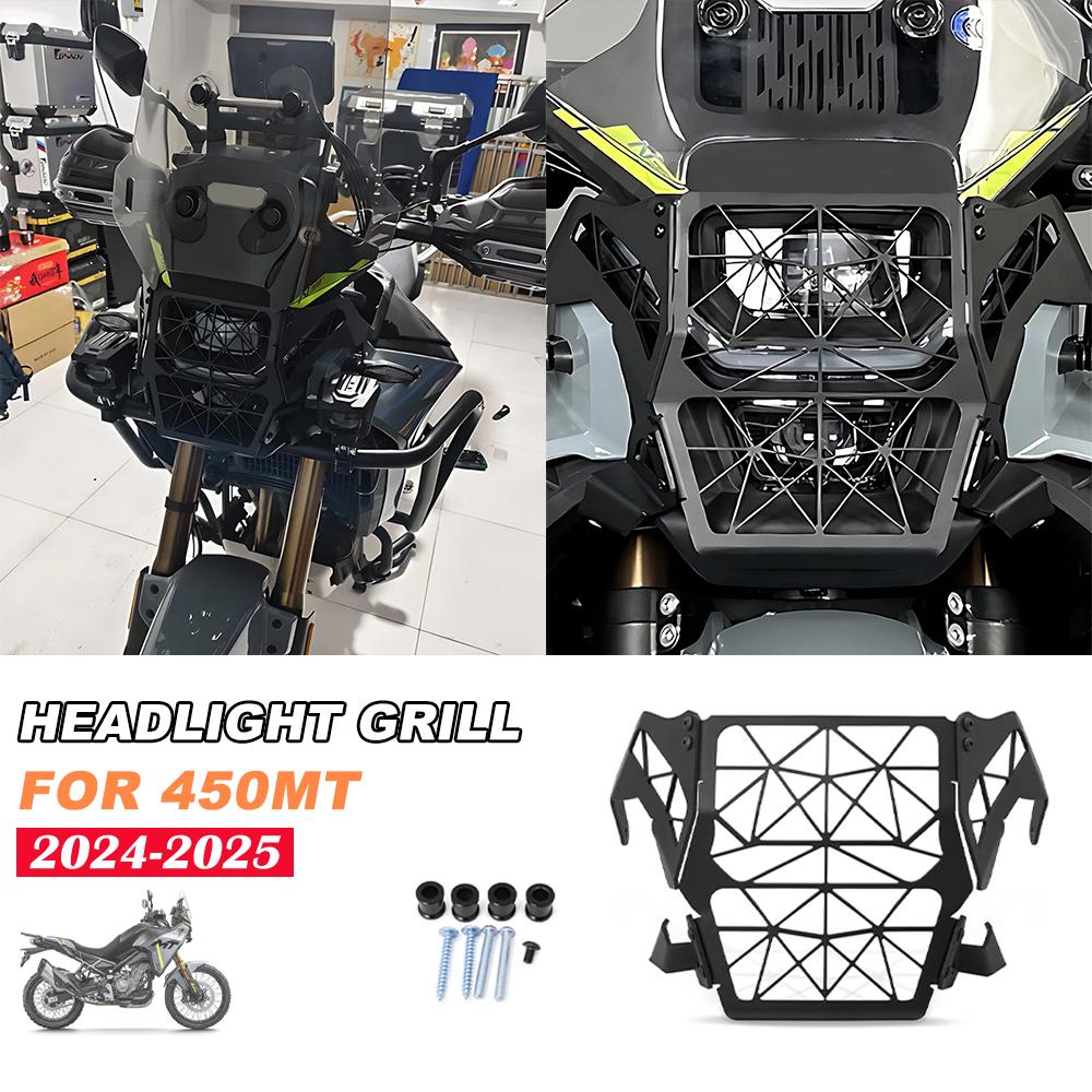 Griglia Paraschizzi Rete Faro Anteriore per Moto Per CFMOTO CF MOTO 450 MT 2024 2025 2026 Protezione Faro Proteggilampada Accessori