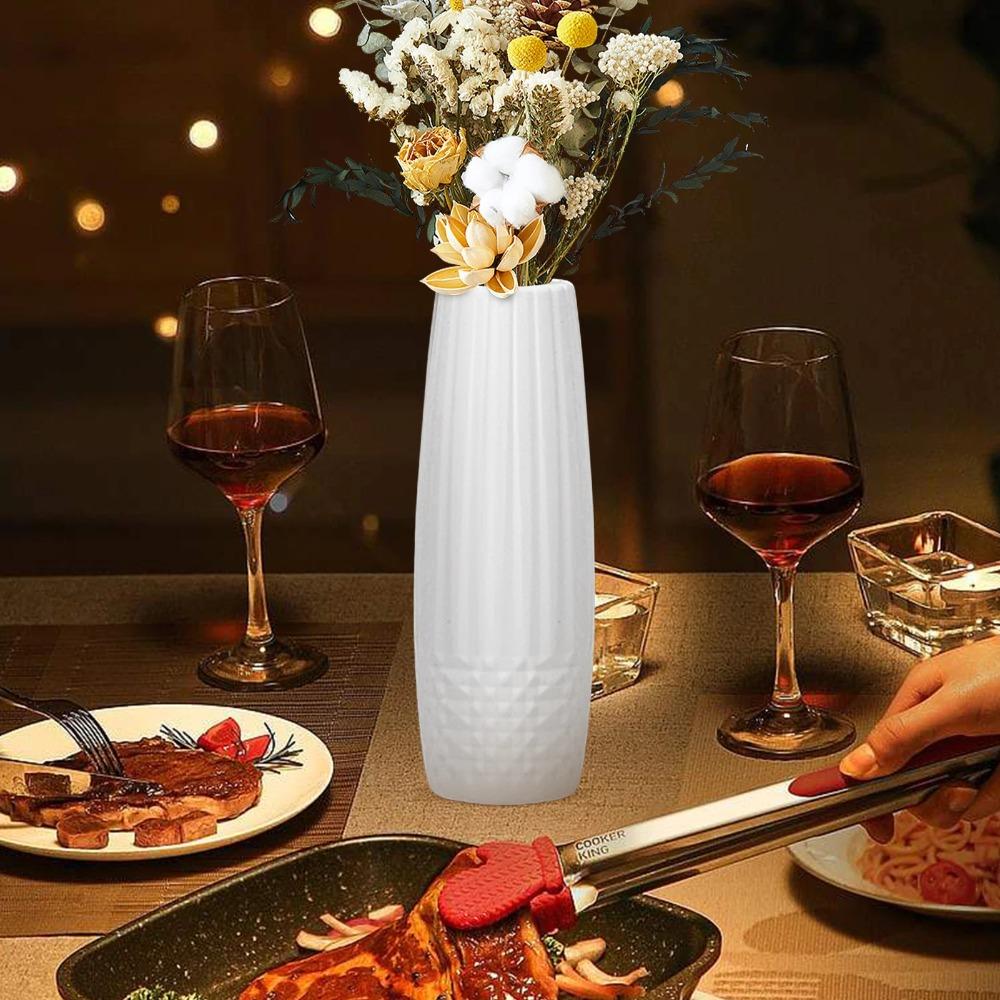 Imitation Ceramic Flower Vase PE Flower Arrangement Fashion Flower Pot  Home Decoration