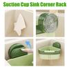 Suction Cup Sink Corner Rack Strainer Quick-Drain Self-Cleaning Sink Strainer Basket Food Waste Catcher for Kitchen Sink