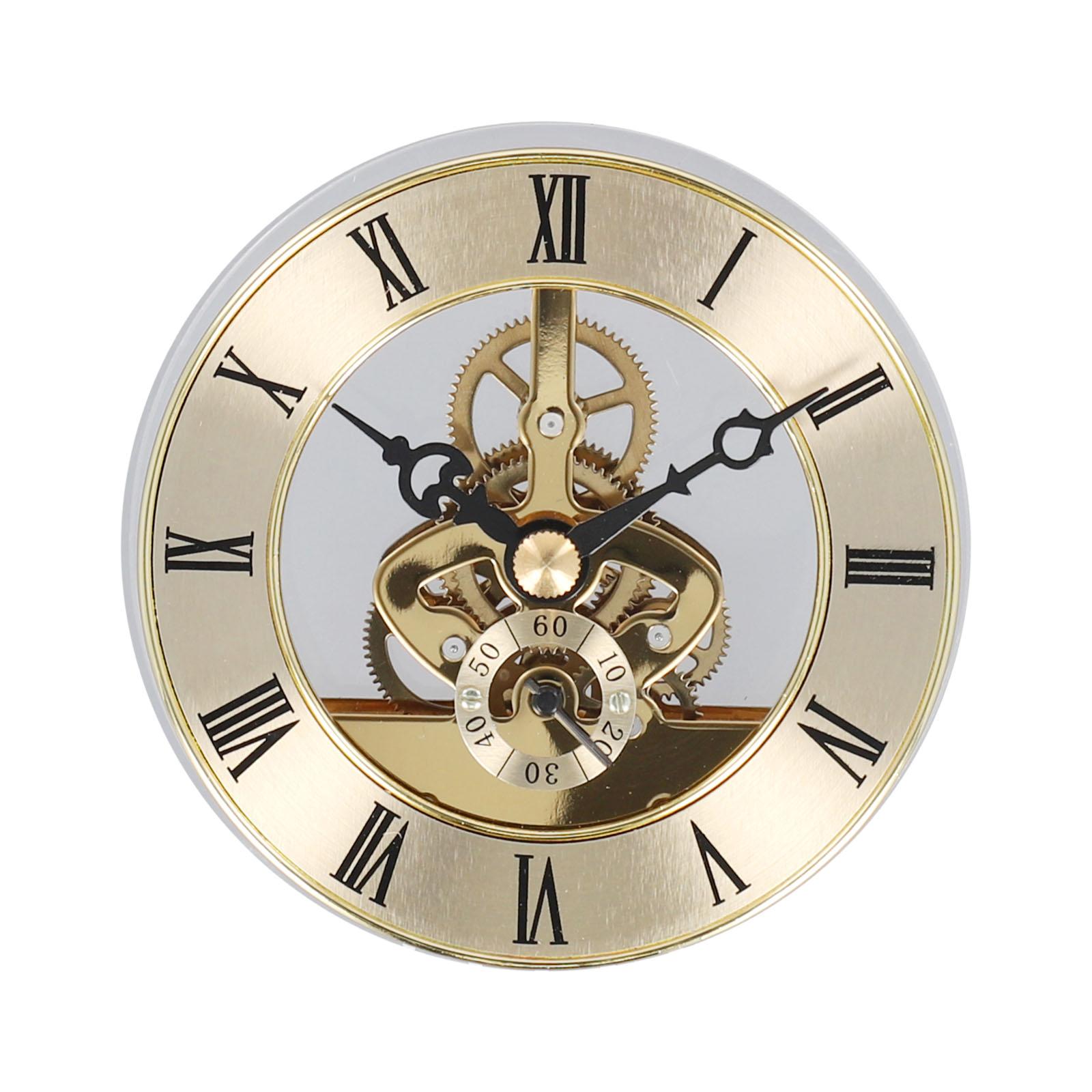 

Запасна вставка для годинника Пластикова скелетна вставка для годинника 86 мм Механізм годинника Деталі для DIY Діаметр 86 мм Висока якість золотий