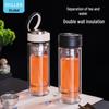 Dileber Double-Layer Tea Infuser Glass Cup