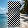 Black White Checkered Towel Beach Shower Bath Travel Lightweight Skin Friendly for Pool Camping Cruise Summer