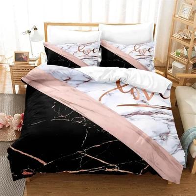 Top Modern Marble Duvet Cover King Queen Size Geometric Pattern Comforter Cover Microfiber Abstract Bedding Set