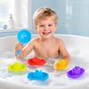 7 Piece Bath Toy Set with Floating Boats and Water Scoops for Toddlers and Infants Durable Plastic Construction for Water Play