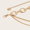 1Pc Multilayer Women  Belt Hip High Waist Chain Sun Metal Belts
