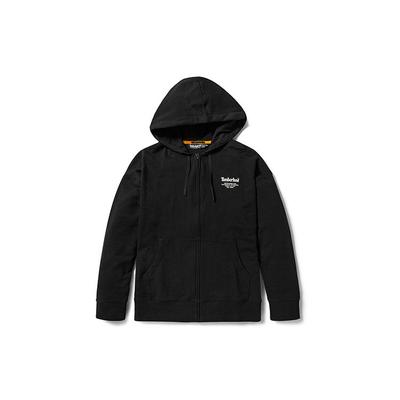 Chaqueta con capucha y cremallera estampada casual para exteriores para hombre chaquetas Negro A2D72-001