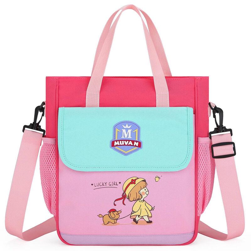 Kids Pink Cartoon Messenger School Bag