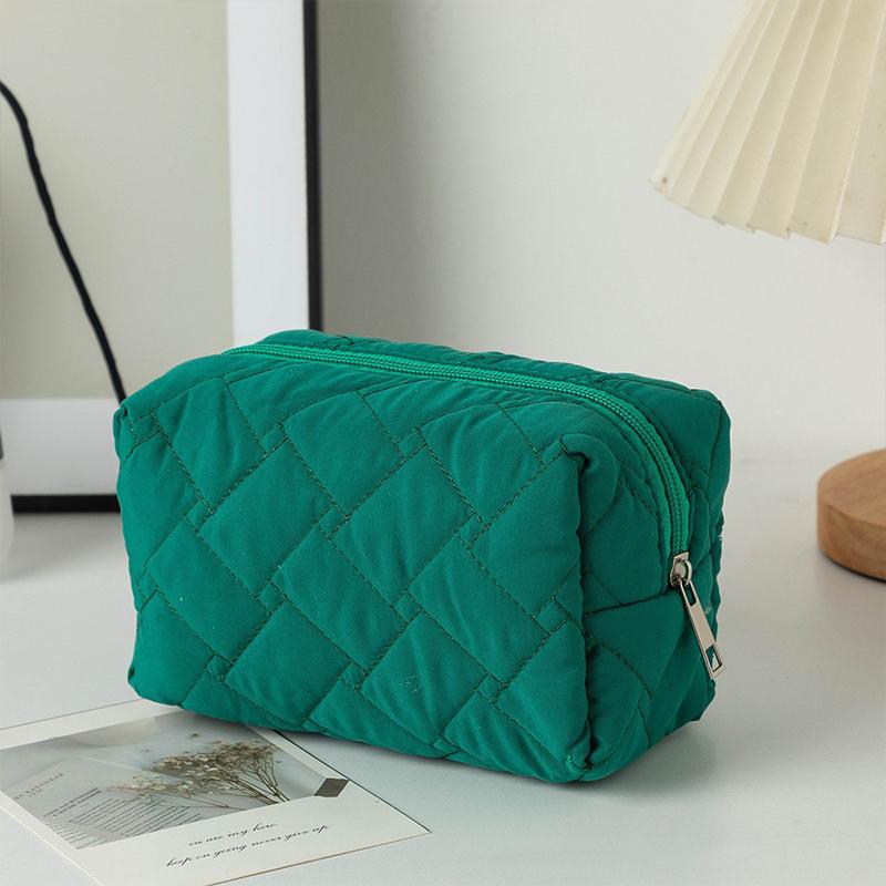 Floral Print Makeup Bag For Women Portable Simple Large Capacity Soft Storage Bag For Travel