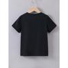 European sizes Boys' Summer Short Sleeve Cartoon "Running Train" Print T-Shirt