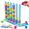 1-2 Spelare Färgstackningspusselspel Plast Interaktivt Bordsspel Familjeinteraktiv Lek