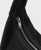 Sunlit Denim Hobo Bag (Black)