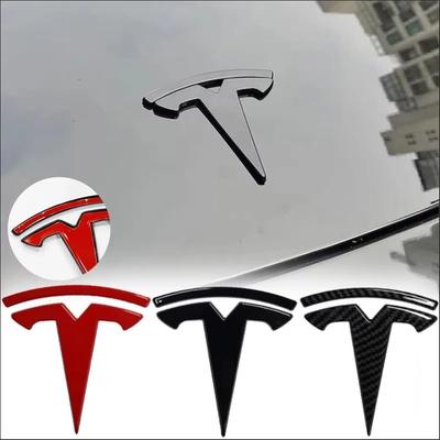 ABS For Model 3 Y  Car Overlay Sticker Front Hood Cover Emblem Steering Wheel Rear Trunk Badge Rear Labeling Modified