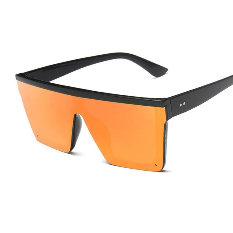 

Square Sunglasses Woman Luxury Retro Designer Sun Eyewear Female Big Frame Mirror Black Silver Flat Top Oculos De Sol
