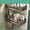 Aluminium Badezimmer-Aufbewahrungsregal mit Haken für Dusch- und Toiletten-Organizer