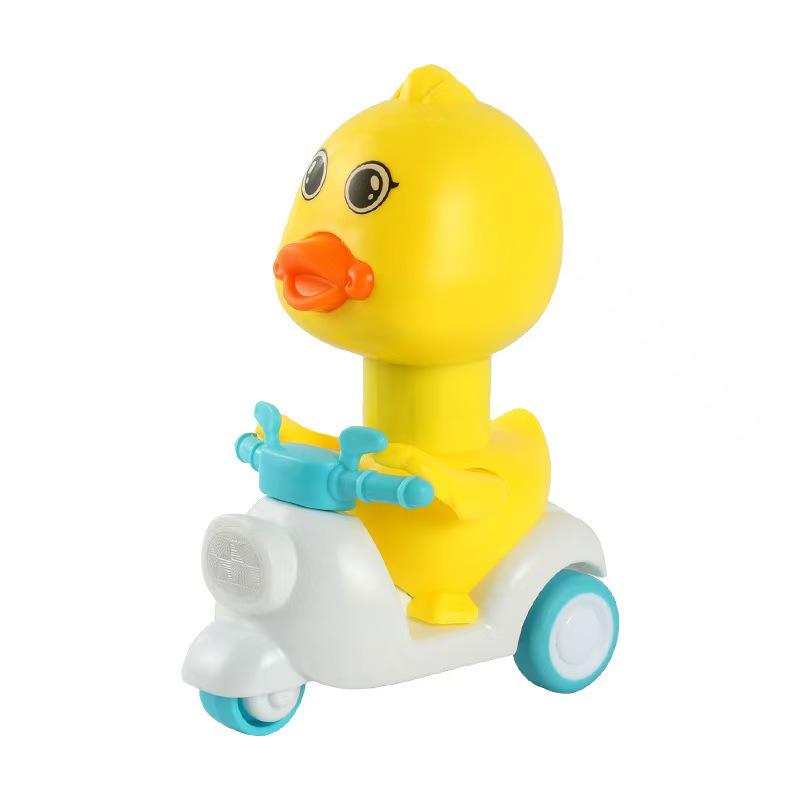 Little Duck Pull-Back Gliding Toy Motorcycle for Kids - Cartoon Educational Toddler Toy