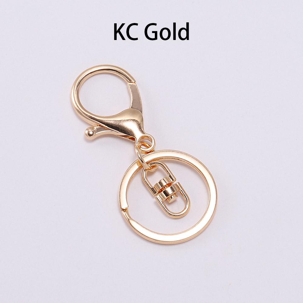 5pcs/lot Gold Color Key Chain 30mm Keychain Long 70mm Lobster Clasp Keychain For Keychains Jewelry Making Finding Supplies