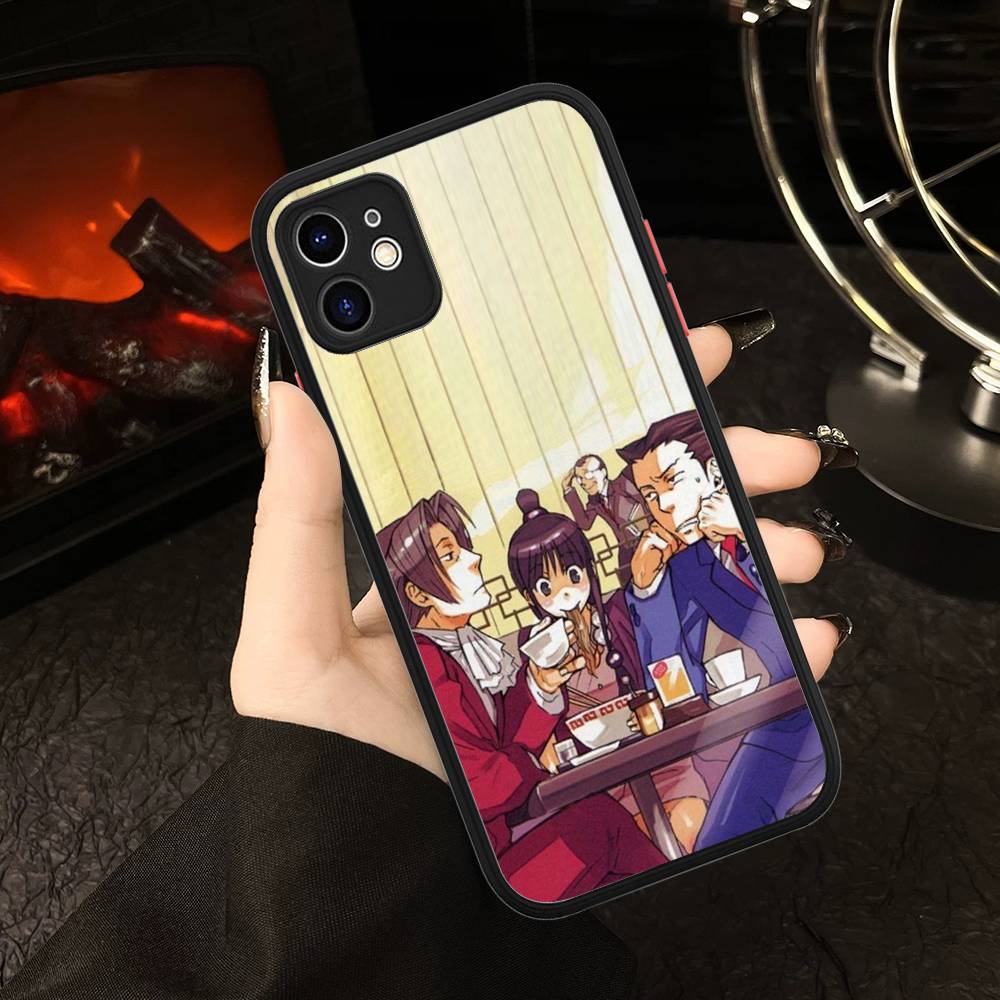 Classic Game Ace Attorney Phone Case For IPhone 16e 16 15 14 13 12 11 Pro Max X XS Max Plus Matte Clear