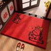 Entrance Door Floor Mat Red Entrance Foot Mat Foyer Home Use Dirt Resistant and Dust Removal Carpet