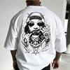 American Super Big Brother Special Pattern Tshirt Thrilling Staycold Skull Monster Back Print Tshirt Roundneck Top