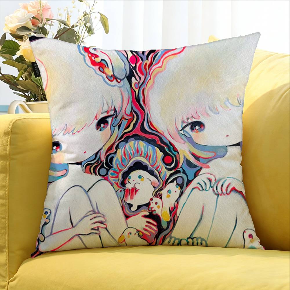 Kikuo Cute Cartoon World Various Sizes Square Pillow Case For Car Home Bedchamber Decor