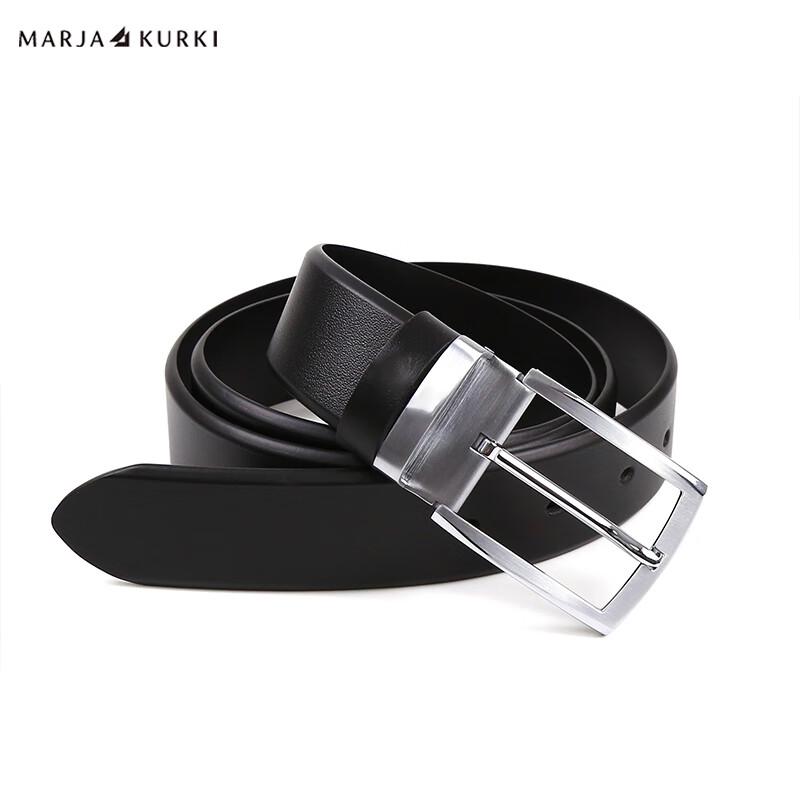 MARJA KURKI Men's Italian Leather Business Pin Buckle Belt