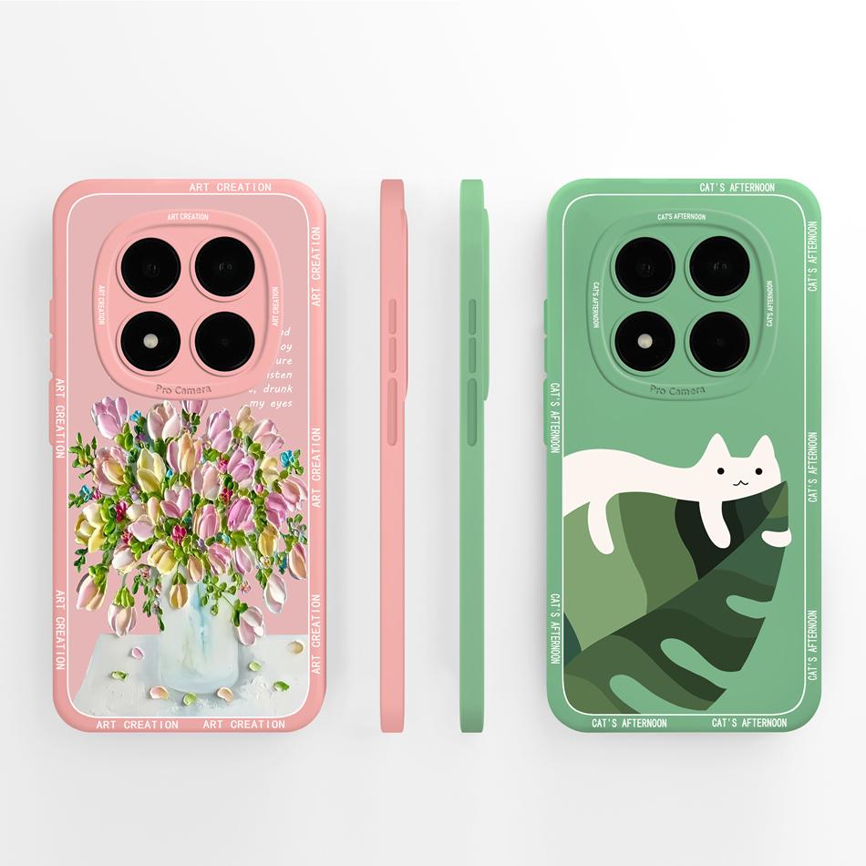 Hülle Für Redmi Note 15 Pro Plus Künstlerischer Stil Vollständige Abdeckung Funda Für Redmi Note15 Hüllen Weicher Flüssigsilikon Handy-Schutz