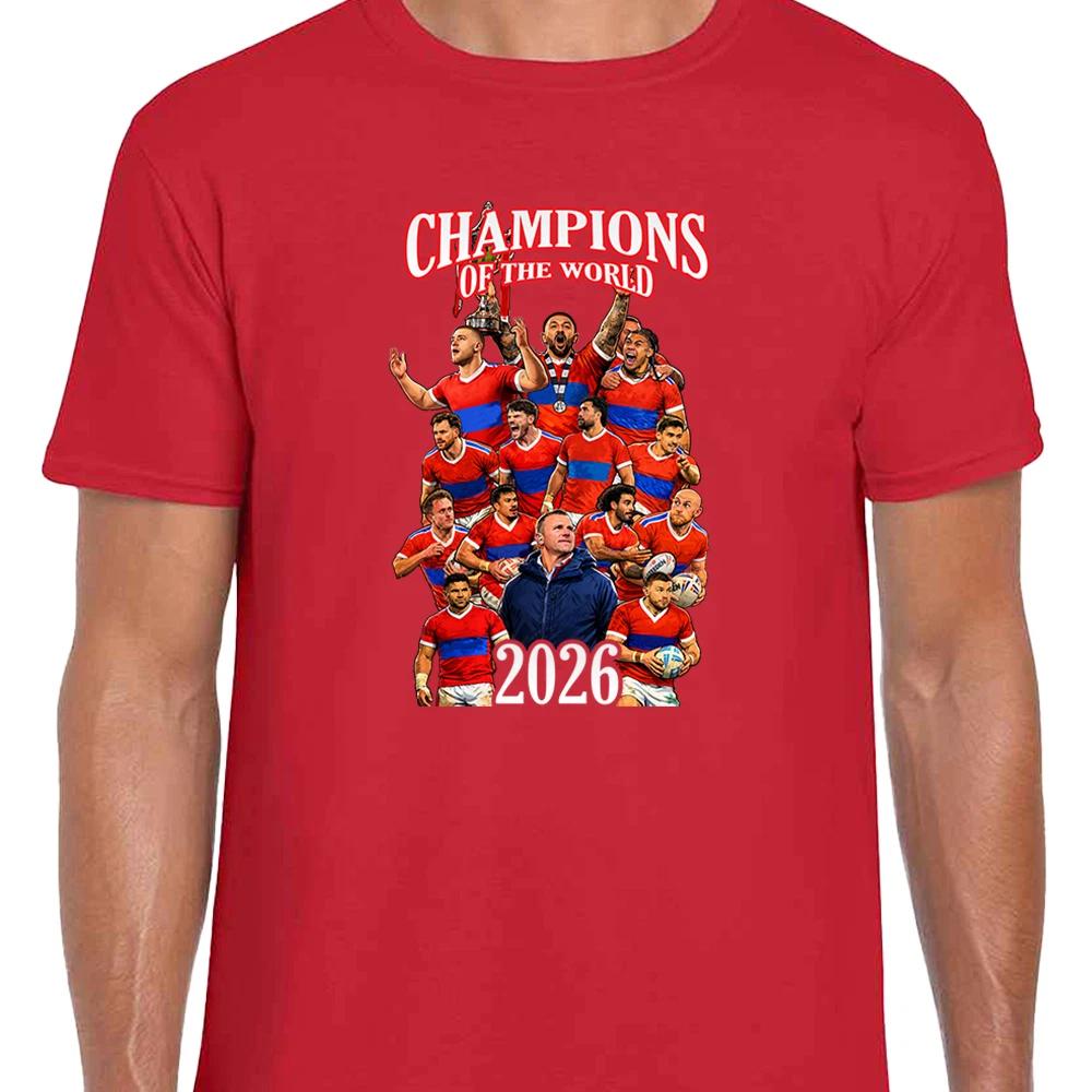 Hull KR Champions Of The World 2026 Unisex Red T-Shirt Tee S-XXXL Fans Tee 3XL