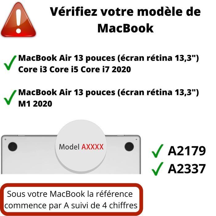 Keyboard Protector for Macbook Air 13 (13.3) - Transparent Silicone AZERTY Keyboard EU-Layout Phonillico