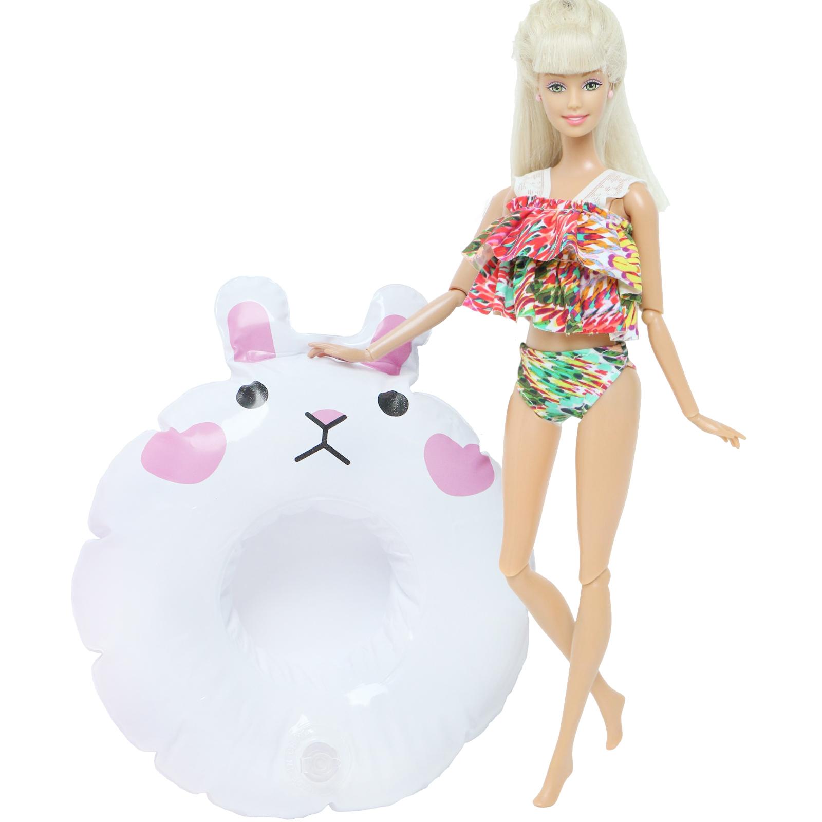 

1x кукла спасательный круг + 1x купальник одежда для куклы Барби 1/6 аксессуары для кукольного домика дети ролевые игры летняя пляжная игрушка для купания