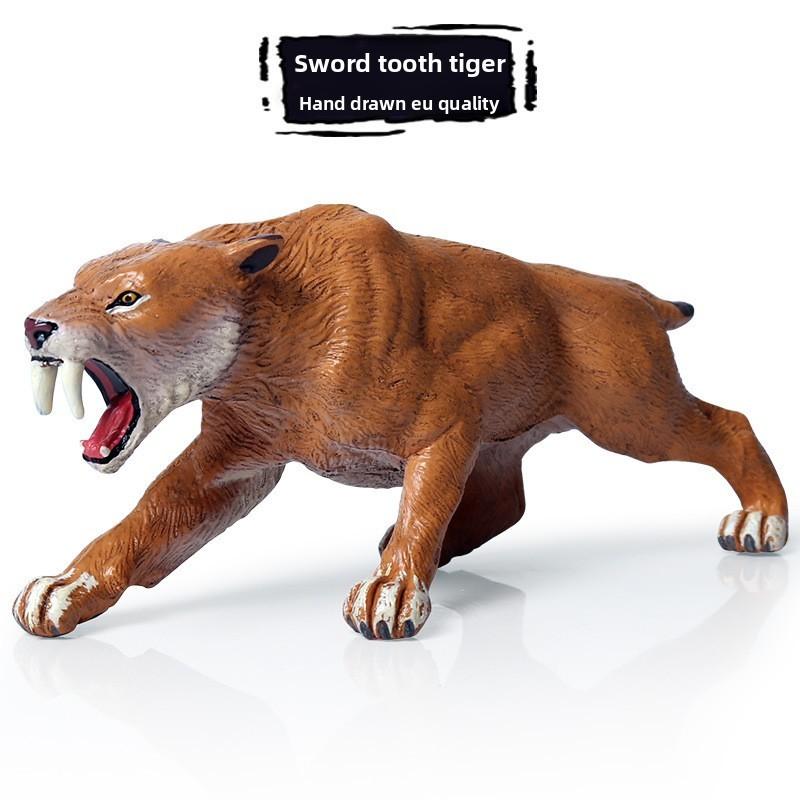 Animal Realistic Machairodus Model Figure Toy For Kids Learning Collection And