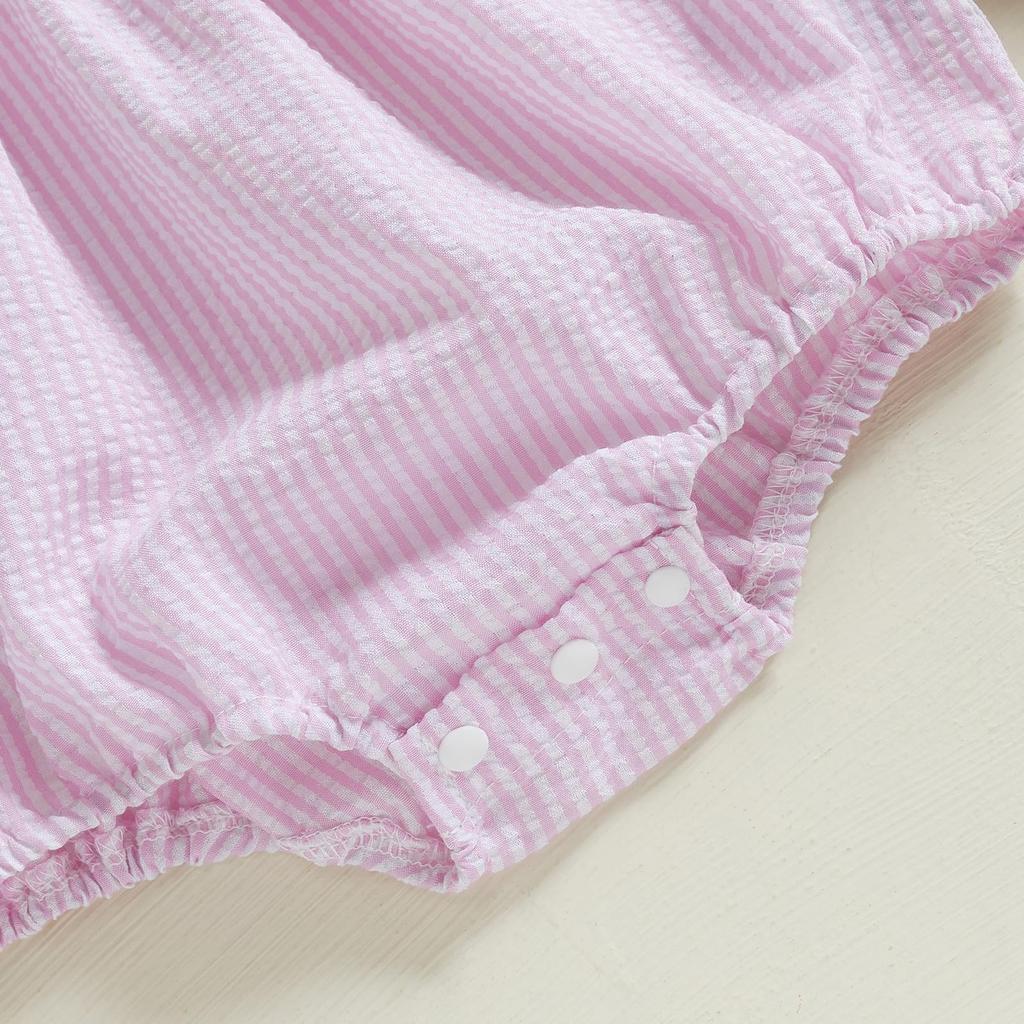 Klær Baby Rynket Bobledrakt Nyfødt Onesie Søt Kanin Småbarn Sommerklær