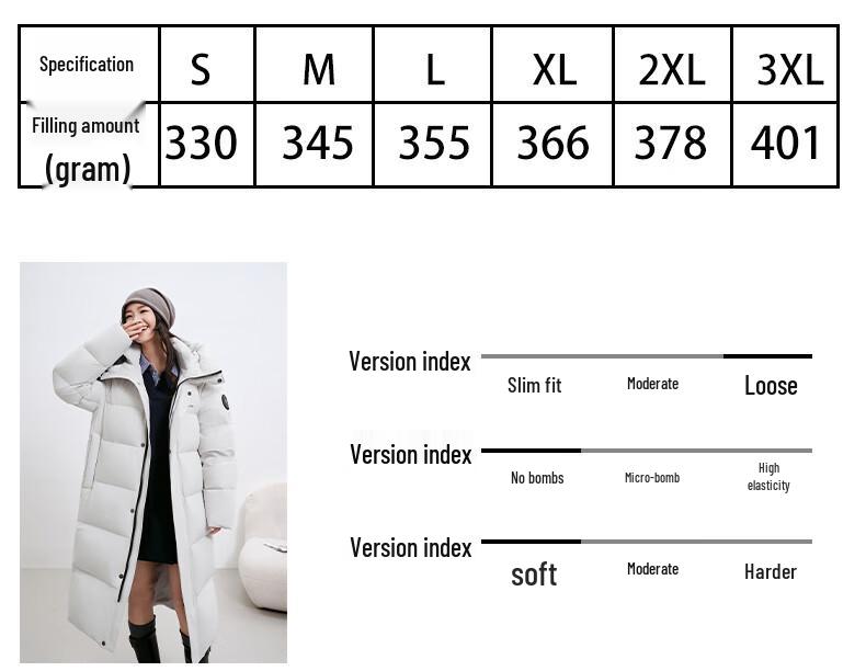Mark Fairwhale Women's 2025 Winter Long Hooded Down Jacket